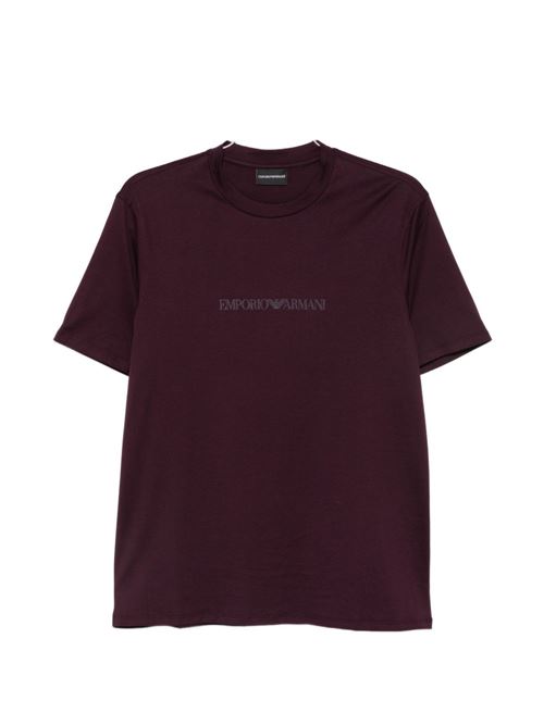 T-shirt uomo Emporio Armani viola in jersey di cotone Pima EMPORIO ARMANI | EM004583AF13669MA117